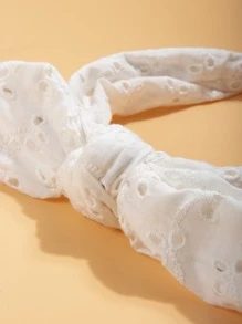 1入組可愛蝴蝶結裝飾髮箍 - 白色 - 查看 4