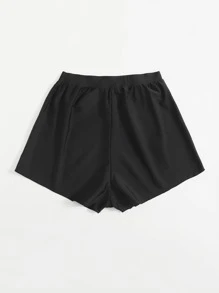 SHEIN Swim Shorts bikini unicolor - Negro - Ver 2