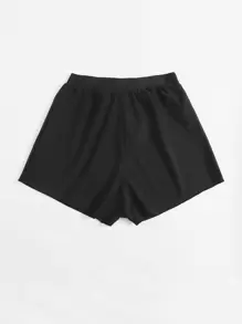 SHEIN Swim Shorts bikini unicolor - Negro - Ver 5