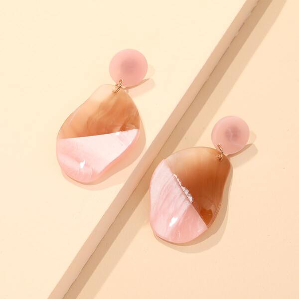 

Color Block Drop Earrings, Multicolor