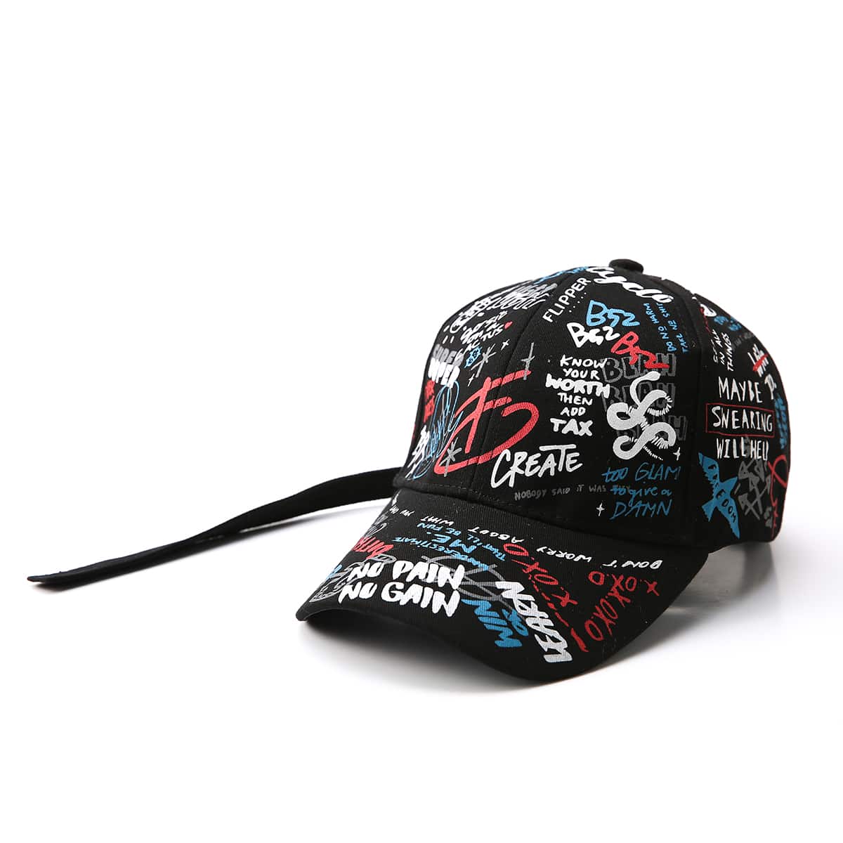 

Graffiti Baseball Cap, Black