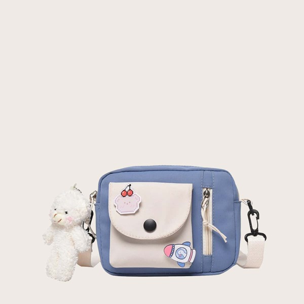

Girls Two Tone Crossbody Bag, Blue