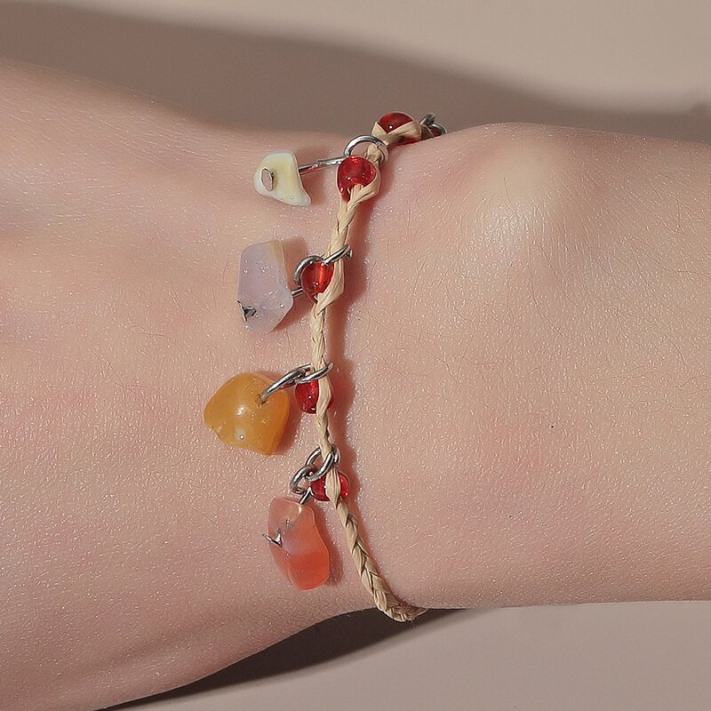 

Stone Charm Bracelet, Multicolor