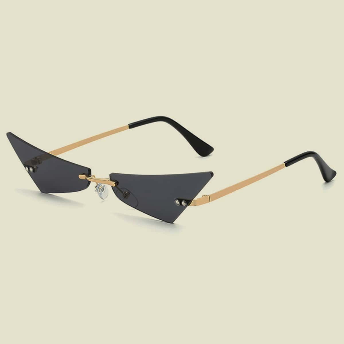 

Rimless Geo Frame Sunglasses