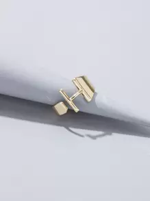 Anillo con diseño de letra - Amarillo Oro - Ver 1