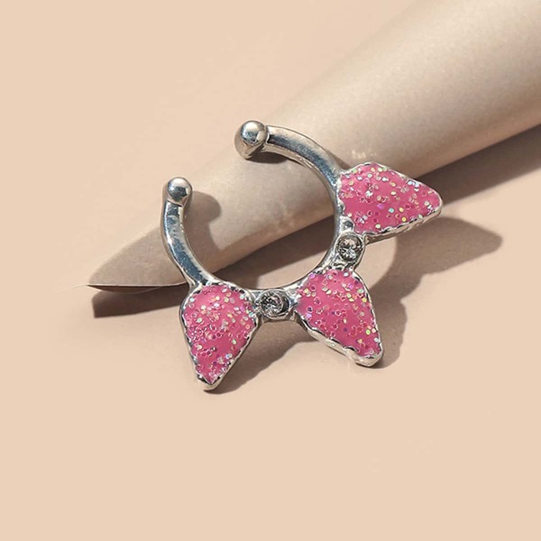 

Rhinestone Detail Nose Ring, Multicolor