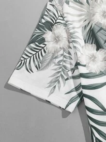 GENTILAND Camiseta con estampado tropical - Blanco - Ver 5