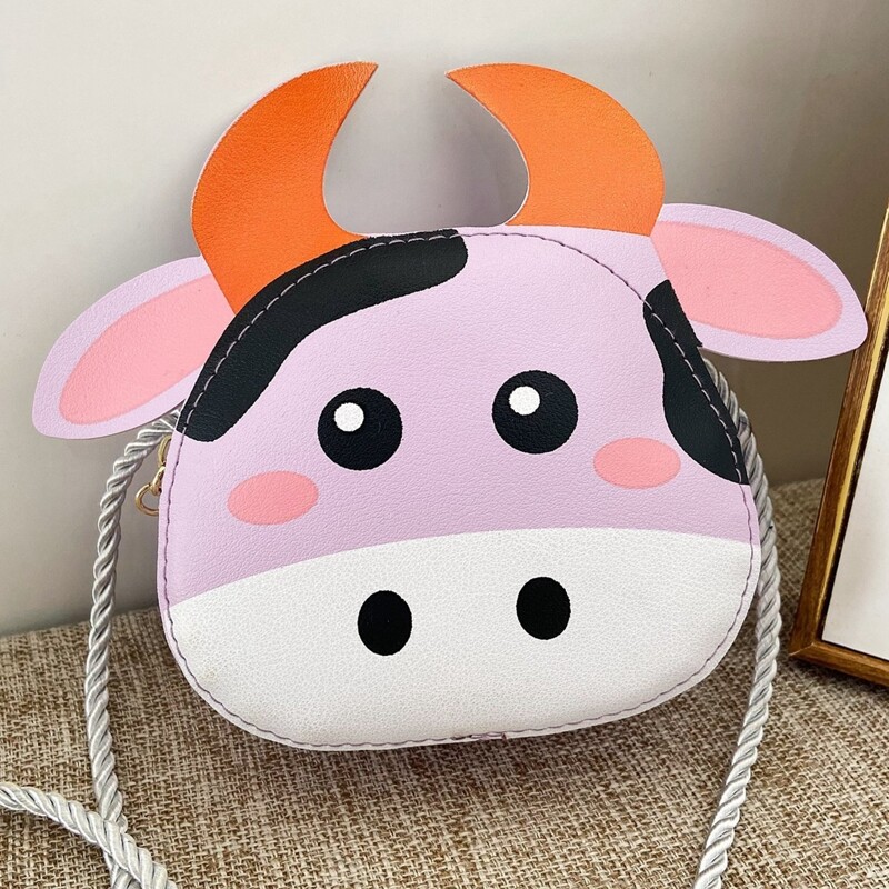 

Cartoon Cow Crossbody Bag, Multicolor