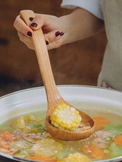1pc Wooden Soup Spoon