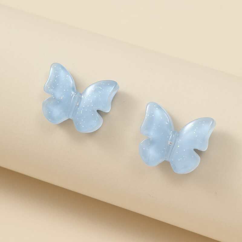

Butterfly Stud Earrings, Baby blue