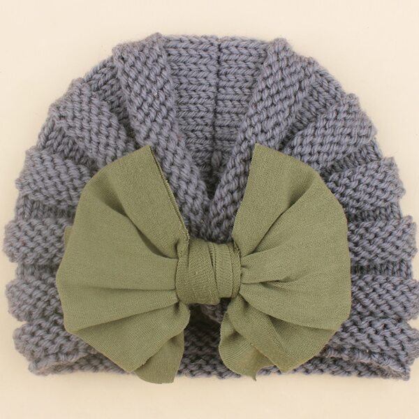 

Baby Bow Decor Knit Turban Hat, Multicolor