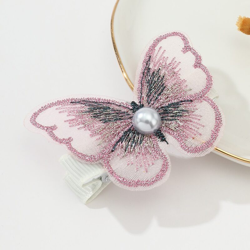 

Mesh Butterfly Hair Clip, Dusty pink