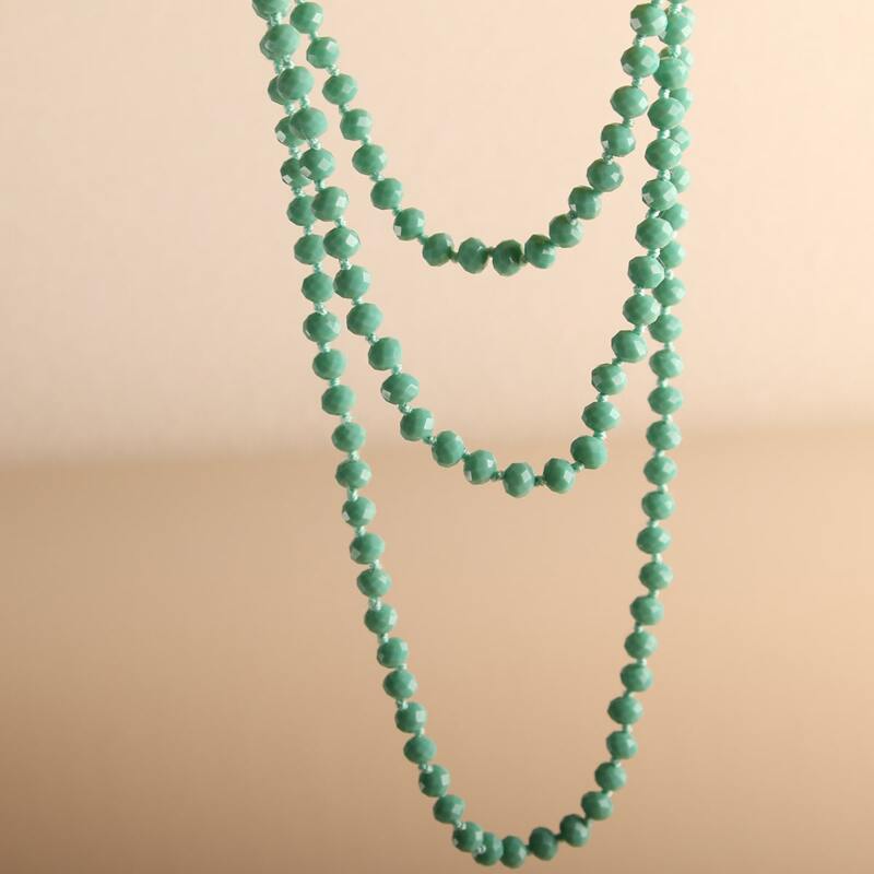 

1pc Beaded Necklace, Green