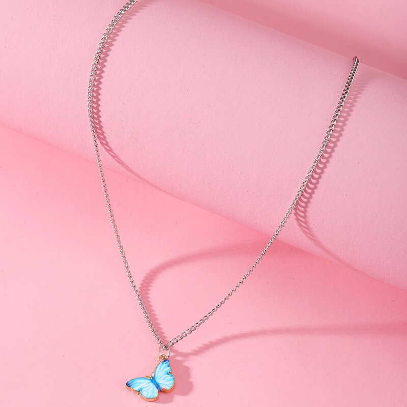 

Butterfly Chain Necklace, Silver