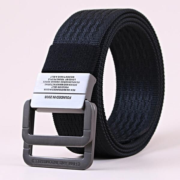

Men Simple Tape Belt, Black