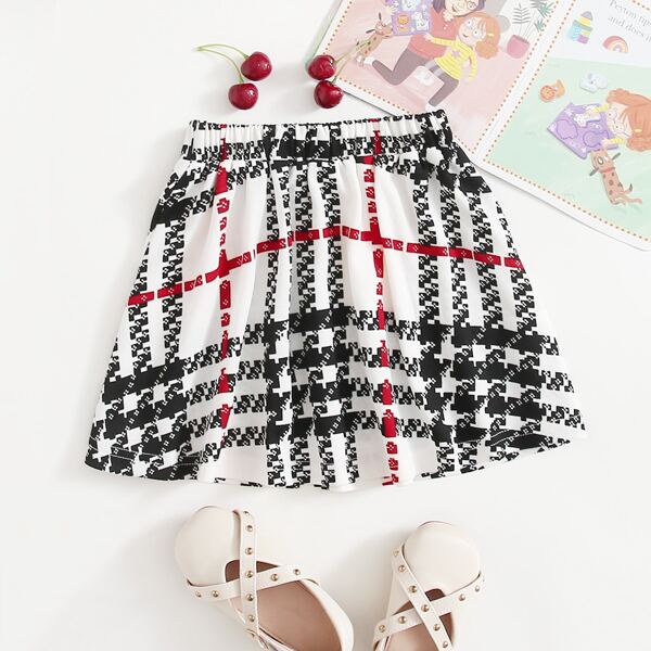 

Toddler Girls Plaid Flared Skirt, Multicolor