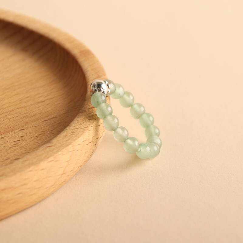 

1pc Beaded Ring, Green