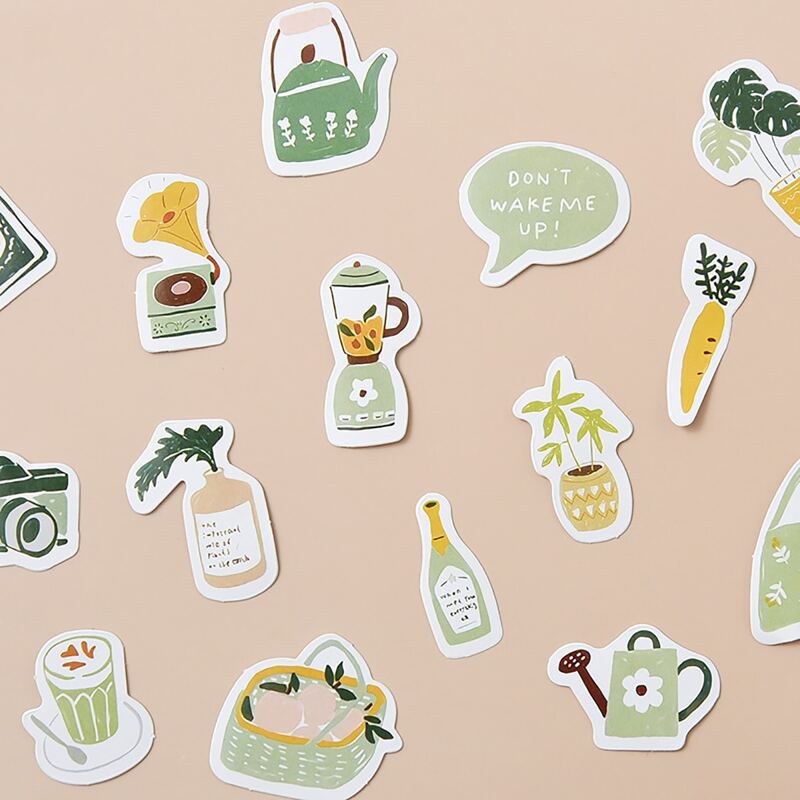 

45pcs Cartoon Graphic DIY Sticker, Multicolor