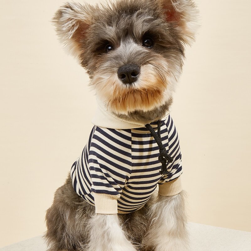 

Striped Pattern Pet Hoodie, Navy blue