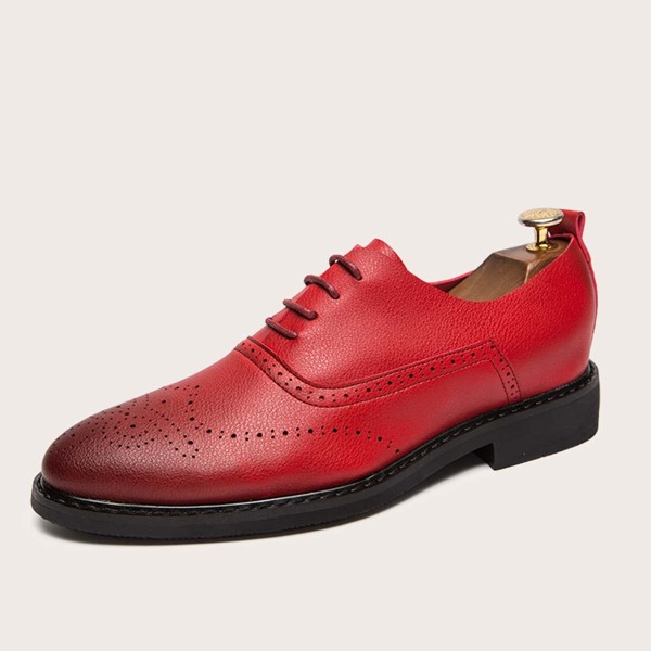 

Men Lace-up Front Dress Shoes, Red