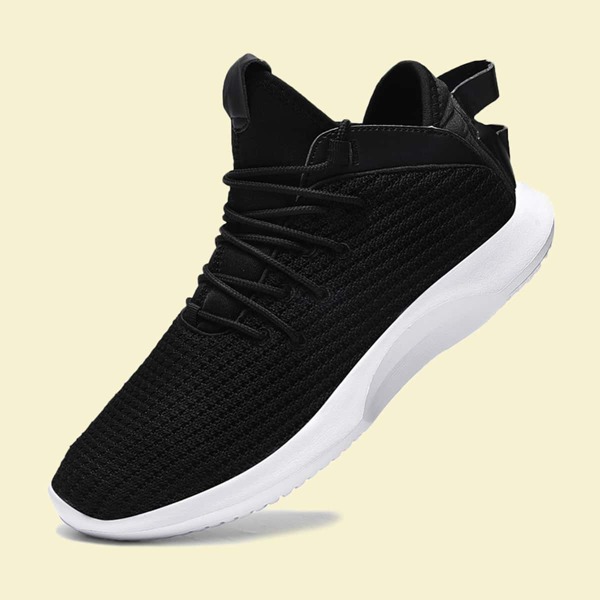 

Men Lace-up Front Sneakers, Black