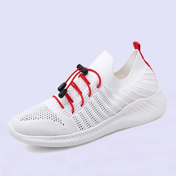 

Men Drawstring Front Sneakers, White