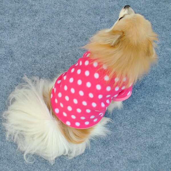 

Polka Dot Pattern Pet Sweatshirt, Hot pink