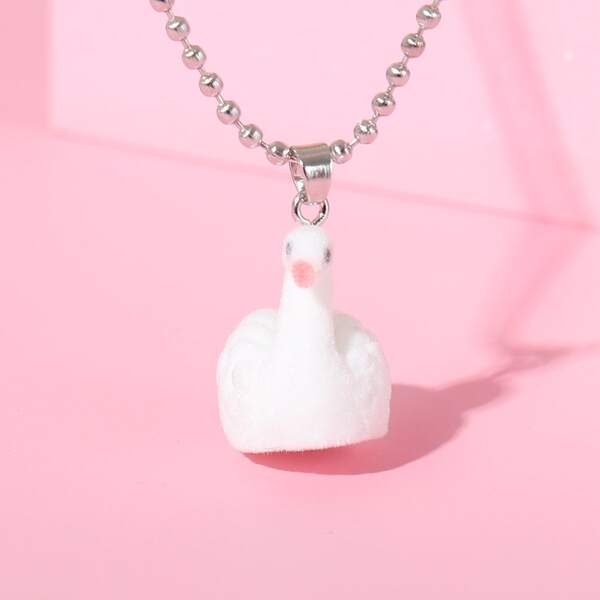 

Girls Animal Charm Necklace, White