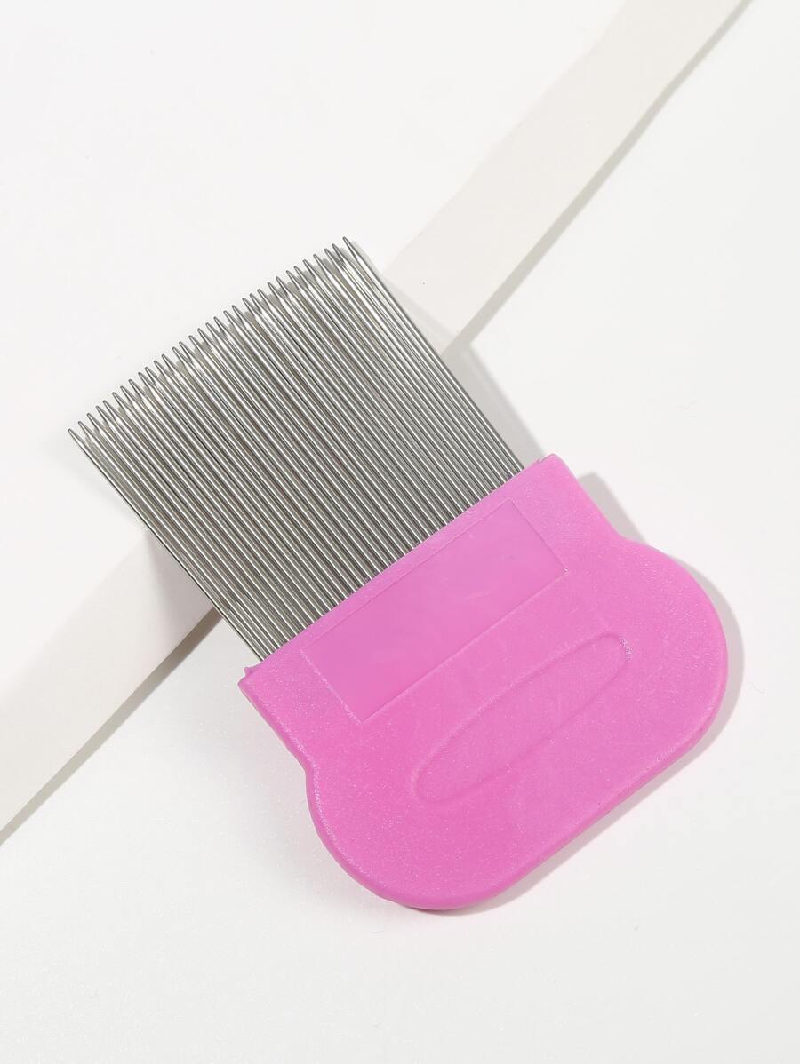 光滑塑料宽发梳，1 件不锈钢美发造型工具，适用于自然卷发、顺发假发辫子发型设计、梳子适用于长而浓密的卷发和非洲式发型、男女发刷/发梳、刷子、发刷、边刷、刷头发、发梳、梳头发、顺发刷、球刷、迷你发刷、发刷套装、木梳 - 玫紅色 - 查看 1