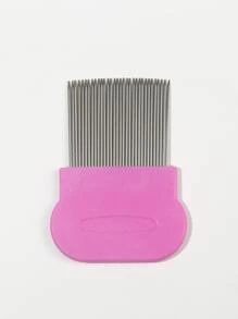 光滑塑料宽发梳，1 件不锈钢美发造型工具，适用于自然卷发、顺发假发辫子发型设计、梳子适用于长而浓密的卷发和非洲式发型、男女发刷/发梳、刷子、发刷、边刷、刷头发、发梳、梳头发、顺发刷、球刷、迷你发刷、发刷套装、木梳 - 玫紅色 - 查看 2