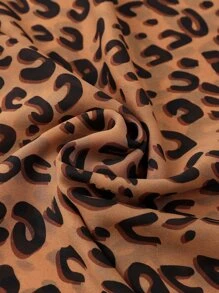 Animal Print Scarf - Brown - View 3