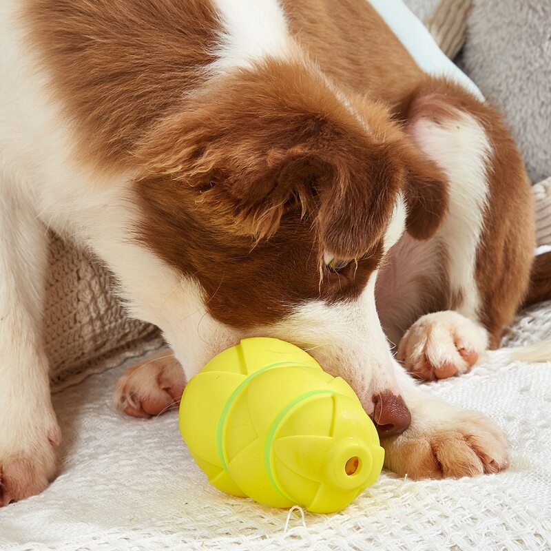 

1pc Pet Leaking Food Toy, Yellow