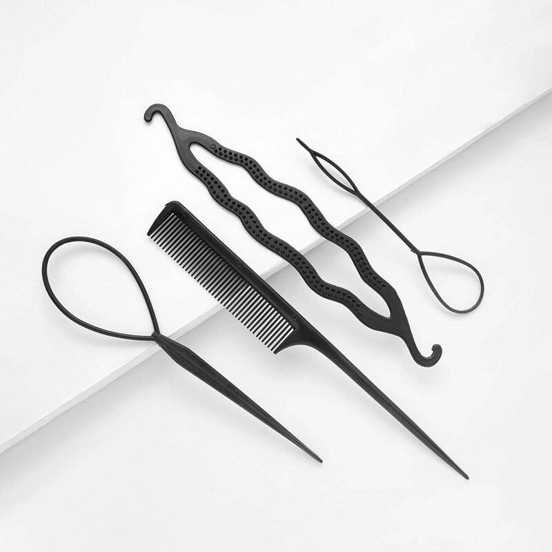 

4pcs Hair Style Tool Set, Black