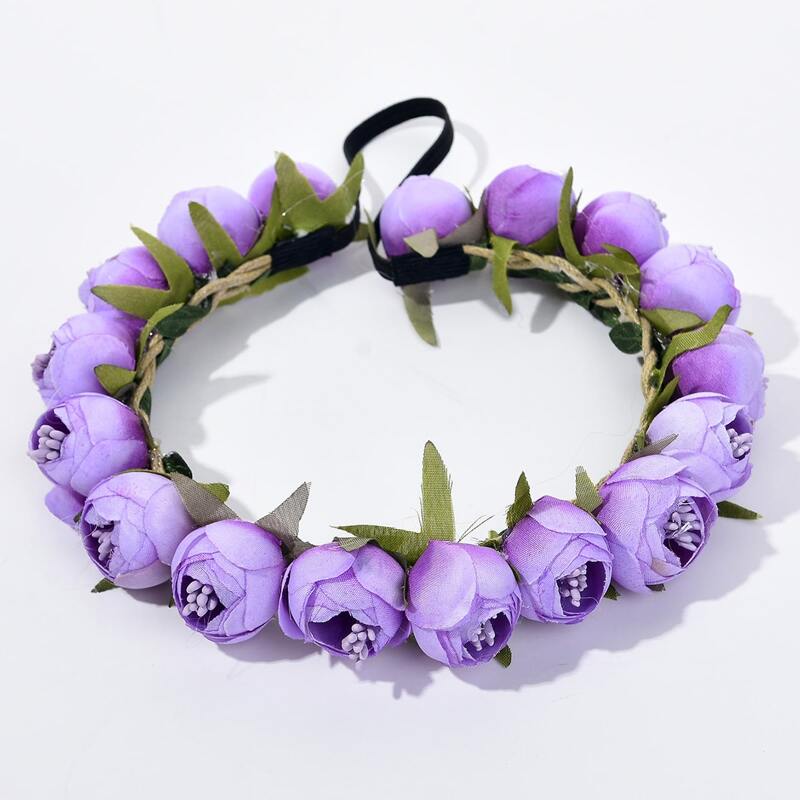 

Flower Hair Wreath, Purple