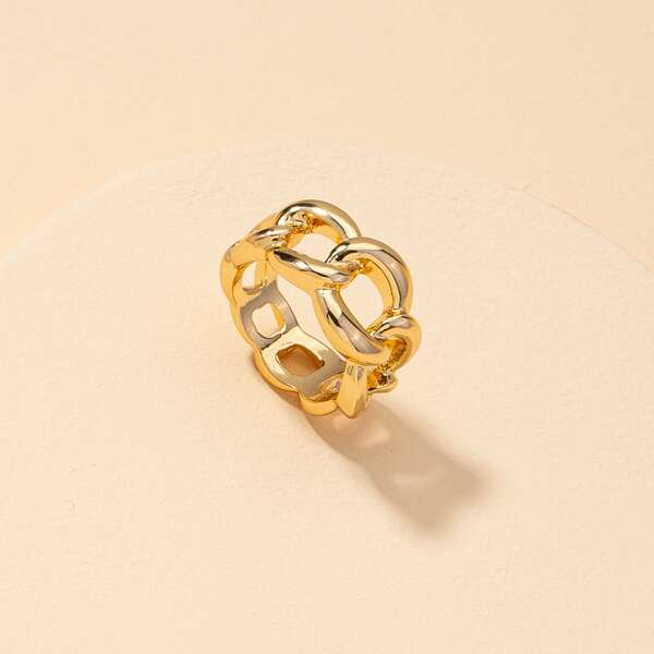

Chain Design Ring, Gold