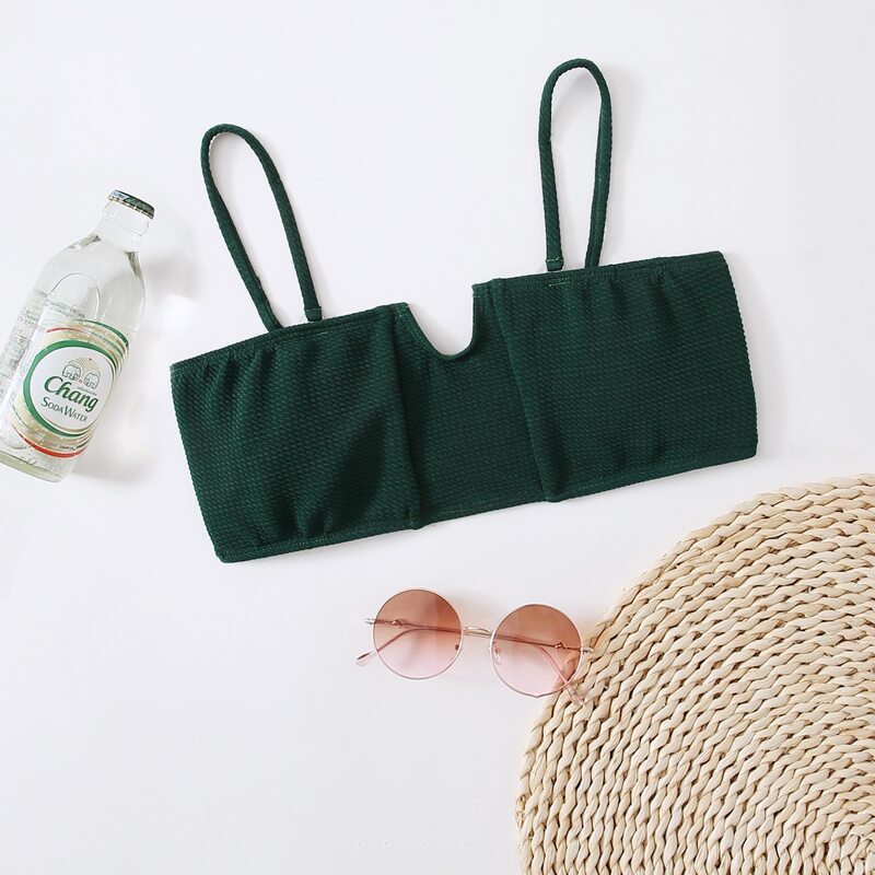 

Plain Bikini Top, Green