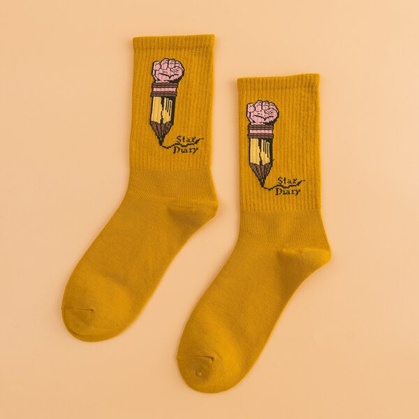 

Letter Graphic Socks, Multicolor