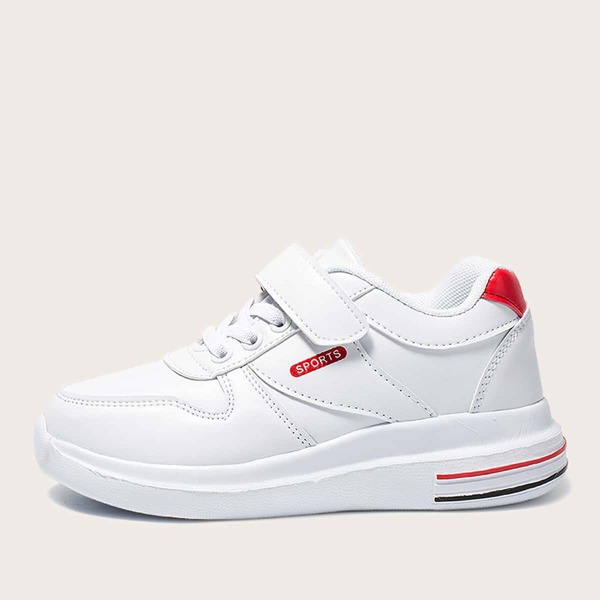 

Girls Letter Graphic Velcro Strap Sneakers, White