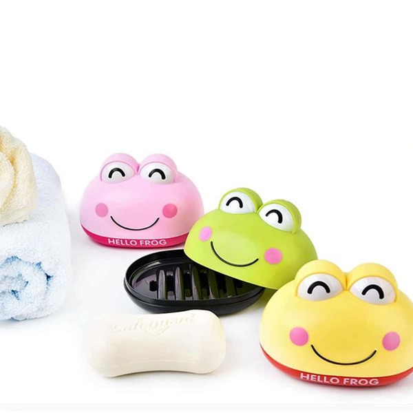 

1pc Frog Shaped Random Color Soap Box, Multicolor