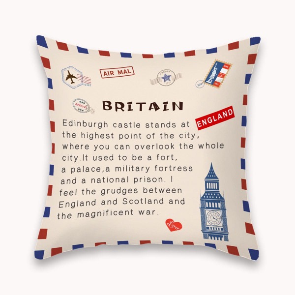 

Slogan Graphic Cushion Cover Without Filler, Multicolor