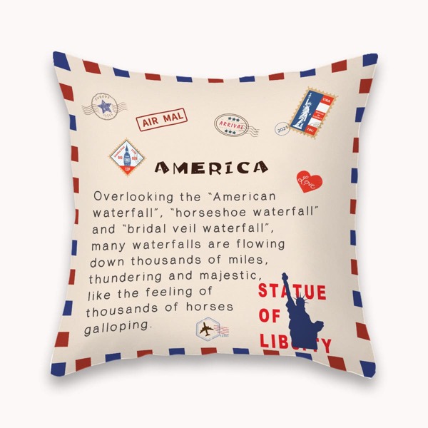 

Slogan Graphic Cushion Cover Without Filler, Multicolor