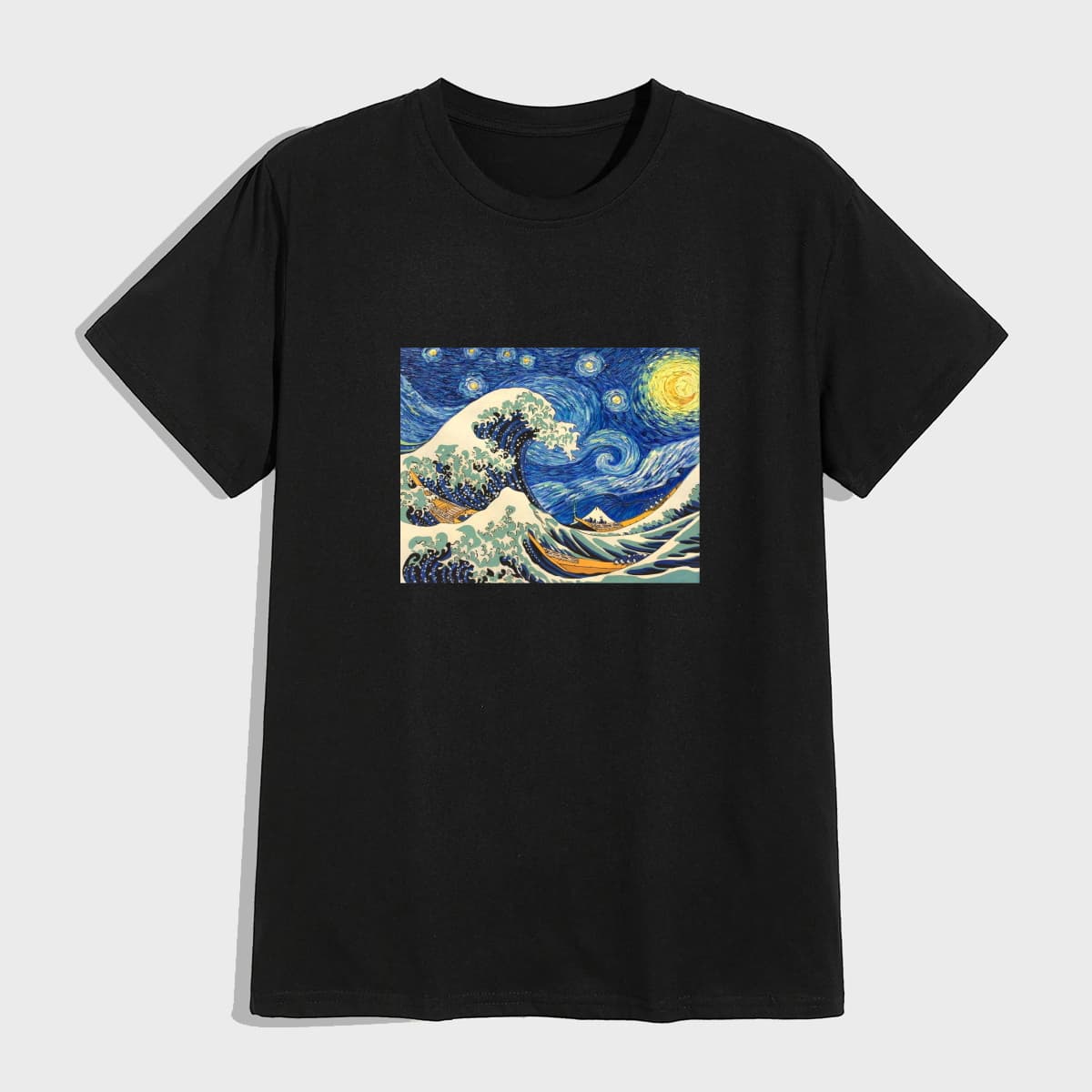 

Guys Galaxy & Wave Graphic Tee, Black