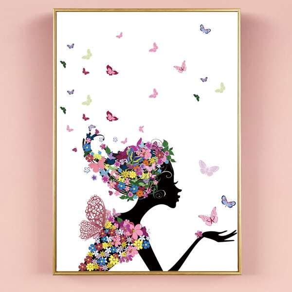 

Figure Graphic Unframed Painting, Multicolor