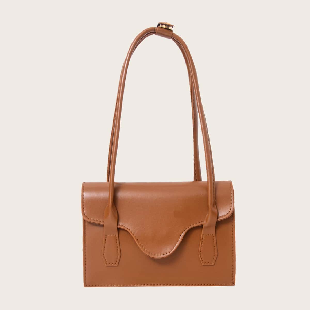 

Minimalist Flap Shoulder Bag, Brown