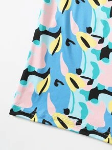 Camiseta sin mangas de estampado completo para niñas - Multicolor - Ver 4