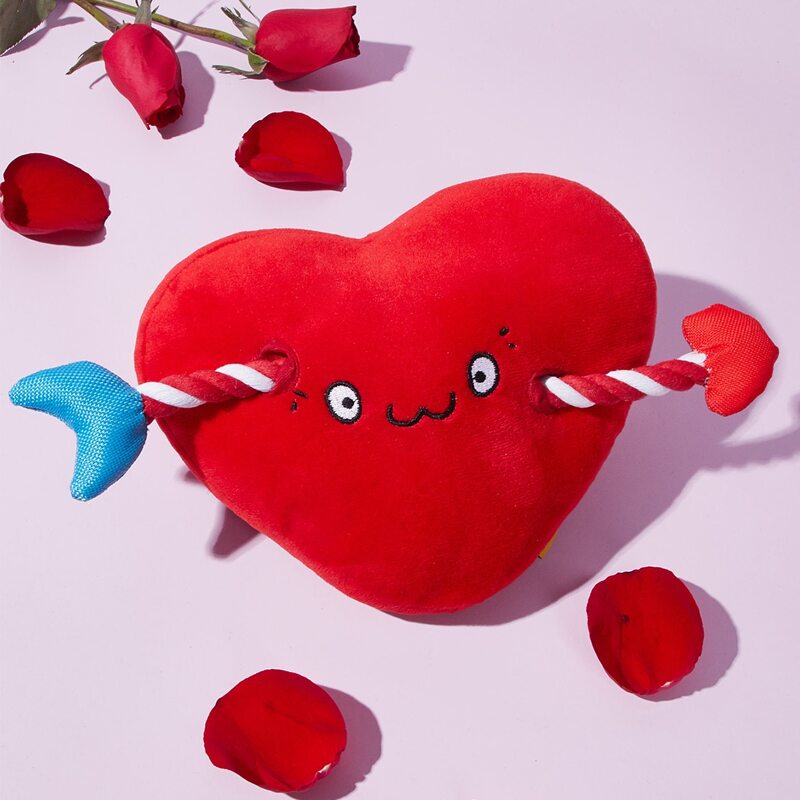 

Heart Shaped Pet Plush Toy, Red