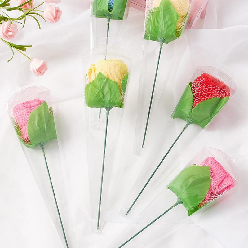 

1pc Random Rose Shaped Towel, Multicolor