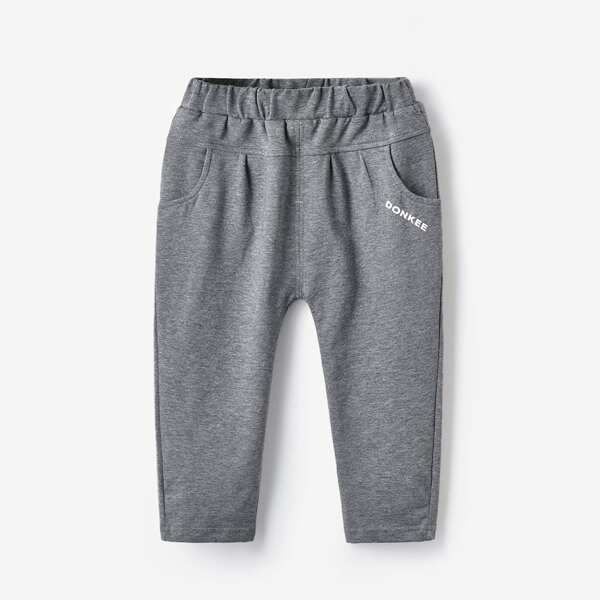 

Toddler Boys Letter Graphic Sweatpants, Grey
