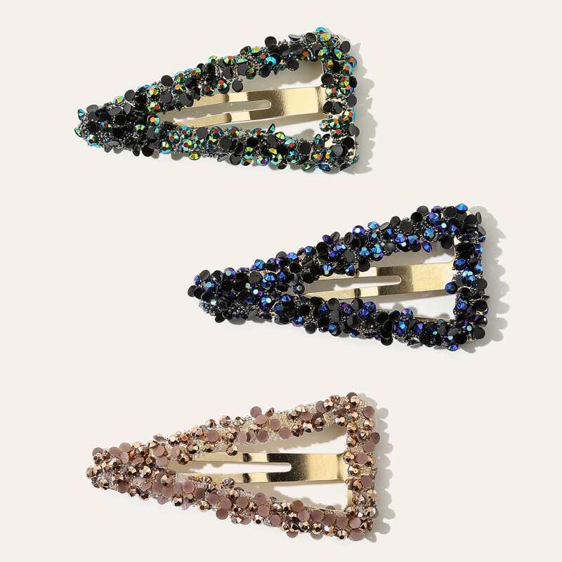 

3pcs Colorful Snap Clip, Multicolor