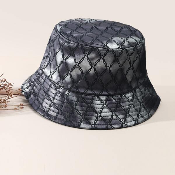 

Plaid Print Bucket Hat, Multicolor